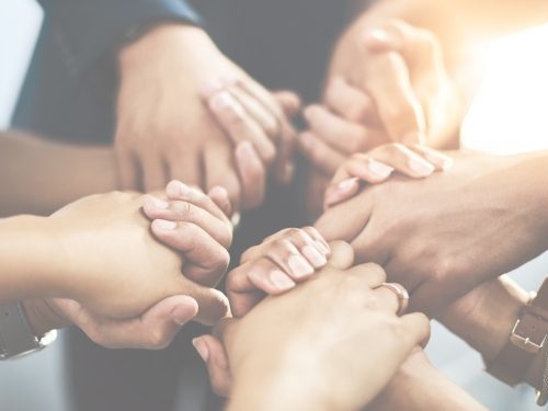 Hands held together in prayer
